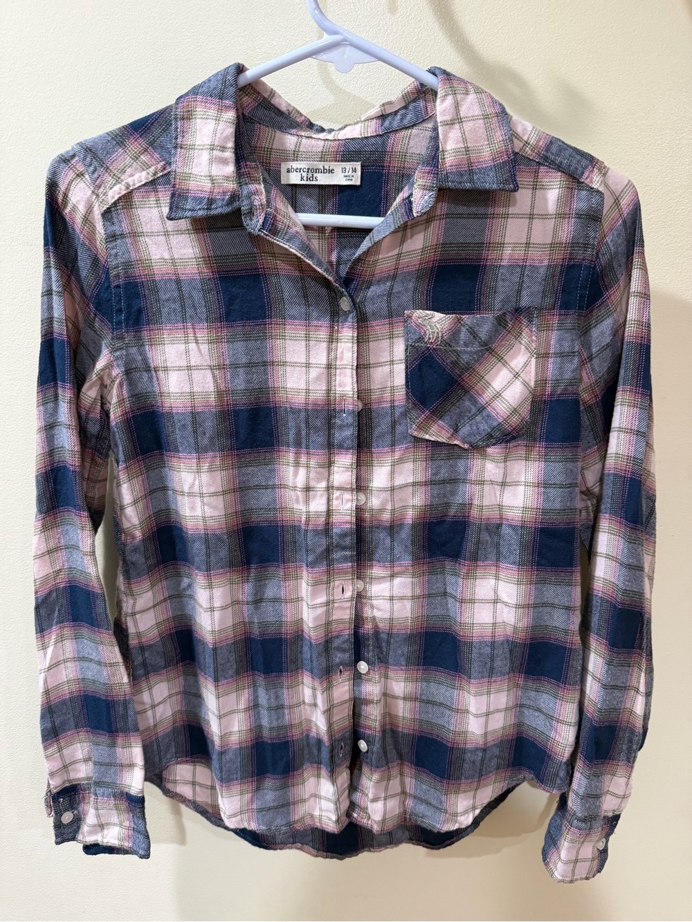 Pink & Blue Plaid Button-Up Shirt